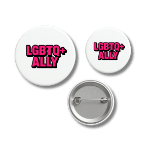 LGBTQ+ ALLY Bold Typography Badge