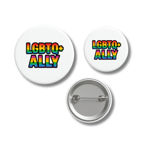 LGBTQ+ ALLY Rainbow Pride Support Badge