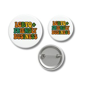 LGBTQ+ Friendly Business Retro Support Badge