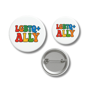 LGBTQ+ ALLY Vibrant Retro Pride Badge