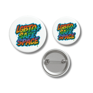 LGBTQ+ Safe Space Vibrant Pride Badge
