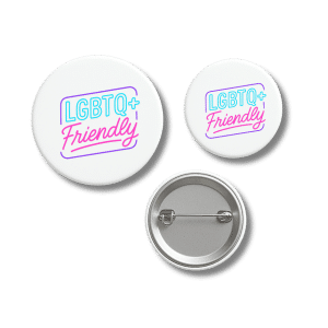 LGBTQ+ Friendly Neon Pride Badge