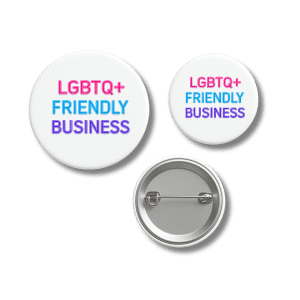 LGBTQ+ Friendly Business Neon Pride Badge