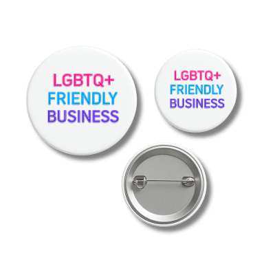 LGBTQ+ Friendly Business Neon Pride Badge