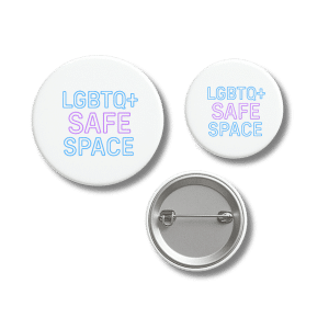 LGBTQ+ SAFE SPACE Neon Pride Sign Badge