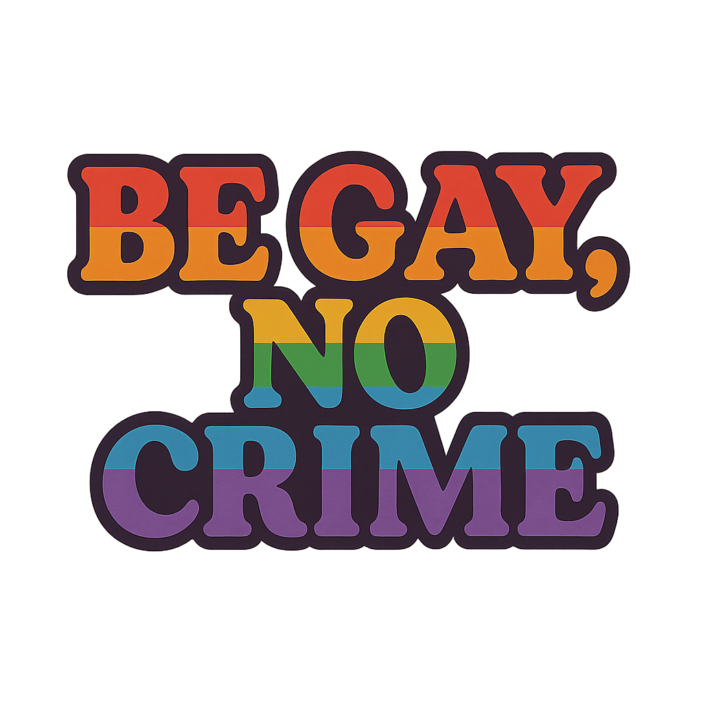 Be Gay No Crime Pride Sticker - Rainbow Bold Decal