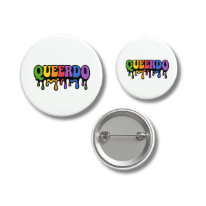 Queerdo Bold Rainbow Melting Badge