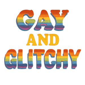 Gay and Glitchy Pride Sticker - Vibrant Rainbow Aesthetic Decal