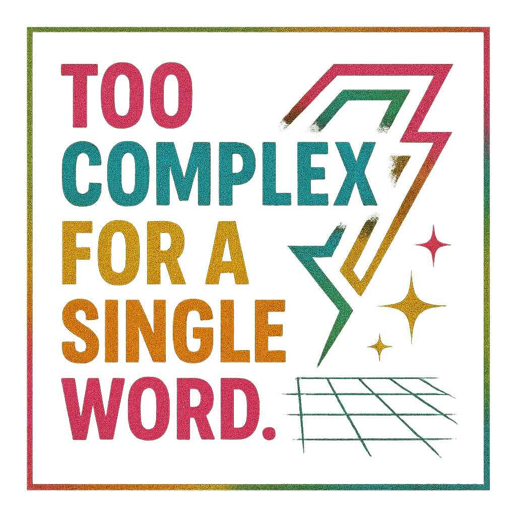 Too Complex for a Single Word Pride Sticker - Vibrant LGBTQ Decal