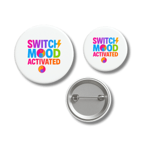 Switch Mood Activated Rainbow Pride Badge