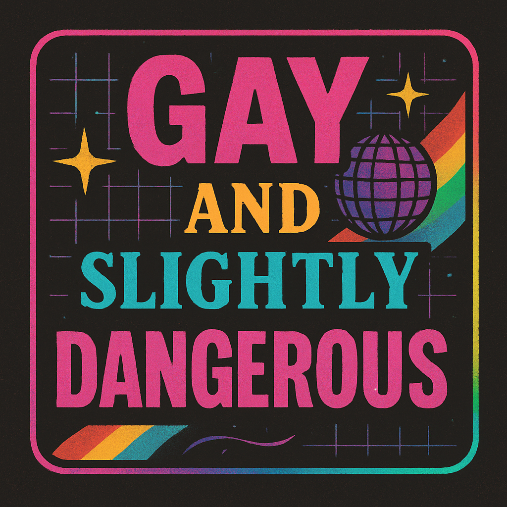 Gay and Slightly Dangerous Pride Sticker - Bold Rainbow LGBTQ Decal