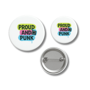 Proud and Punk Vibrant LGBTQ+ Pride Badge